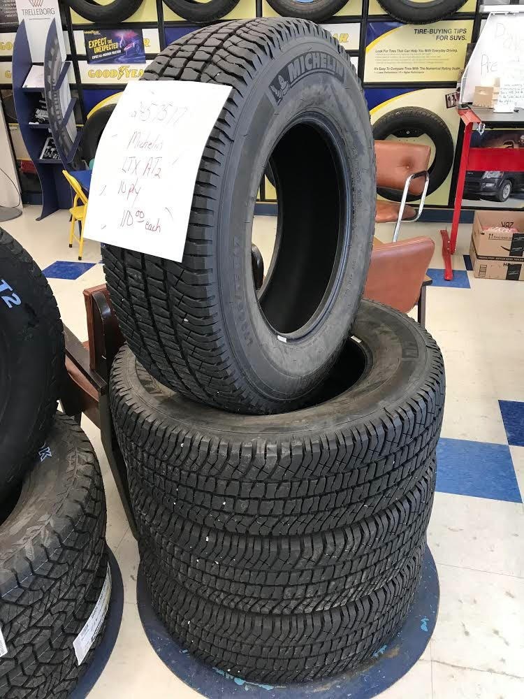 Wheeler Dealer Bitz Tire & Service Set of 4 Michelin LTX AT2 10 ply
